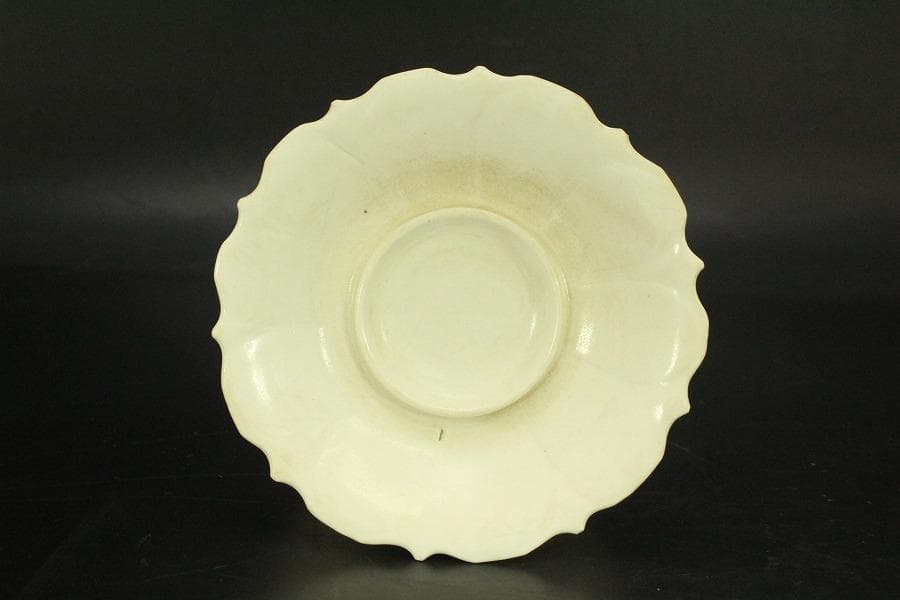 中国美術 白磁 高碗 台 二件 φ11.3cm(LC513)