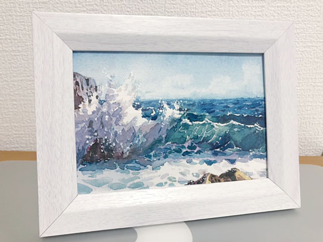 海、、、　水彩画　原画