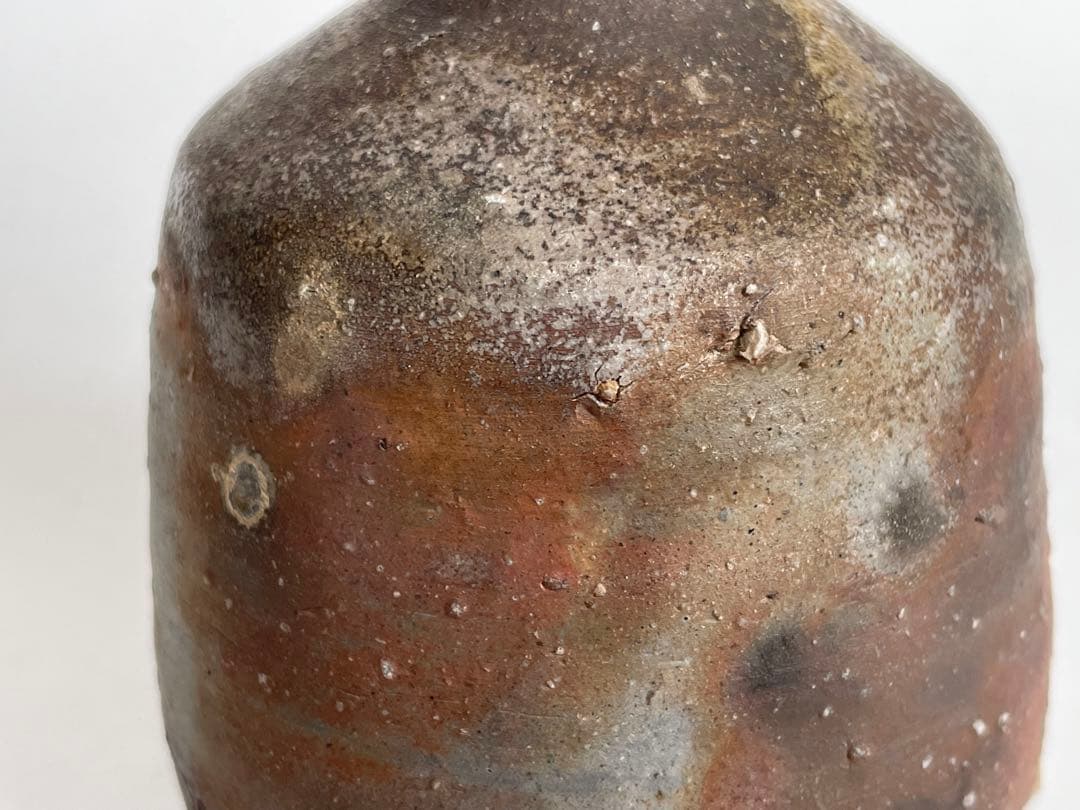 陶芸家　作家物　金重愫　備前　徳利　窯変　とくり　共箱　金重素山