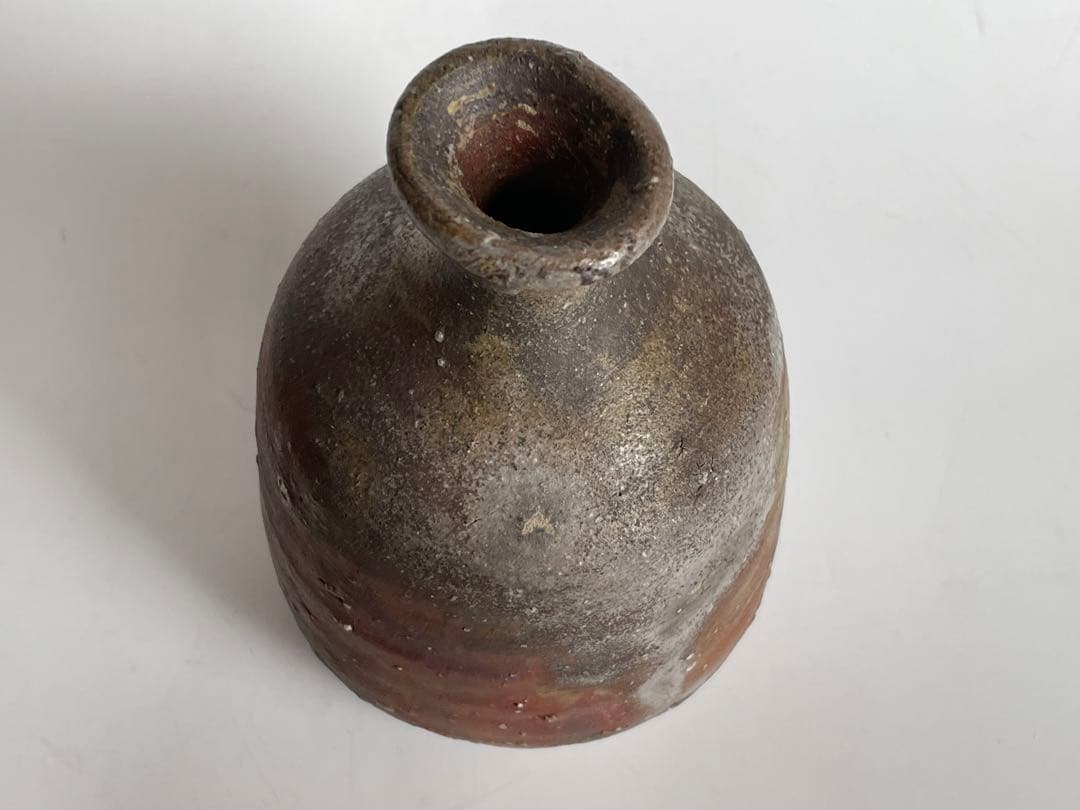 陶芸家　作家物　金重愫　備前　徳利　窯変　とくり　共箱　金重素山