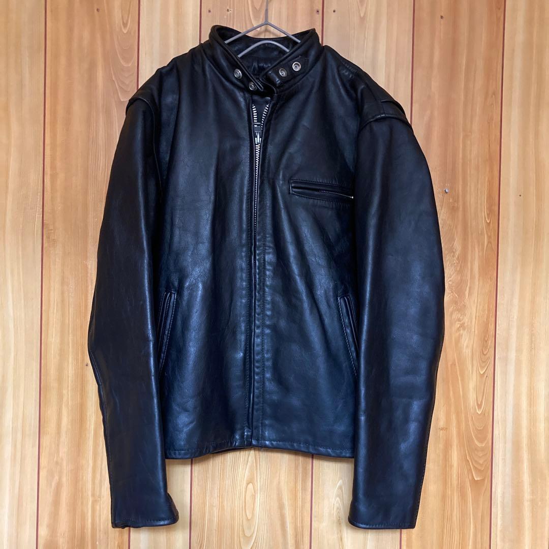 Schott 641 シングルライダース　 ボアライナー付 サイズ40ブラック