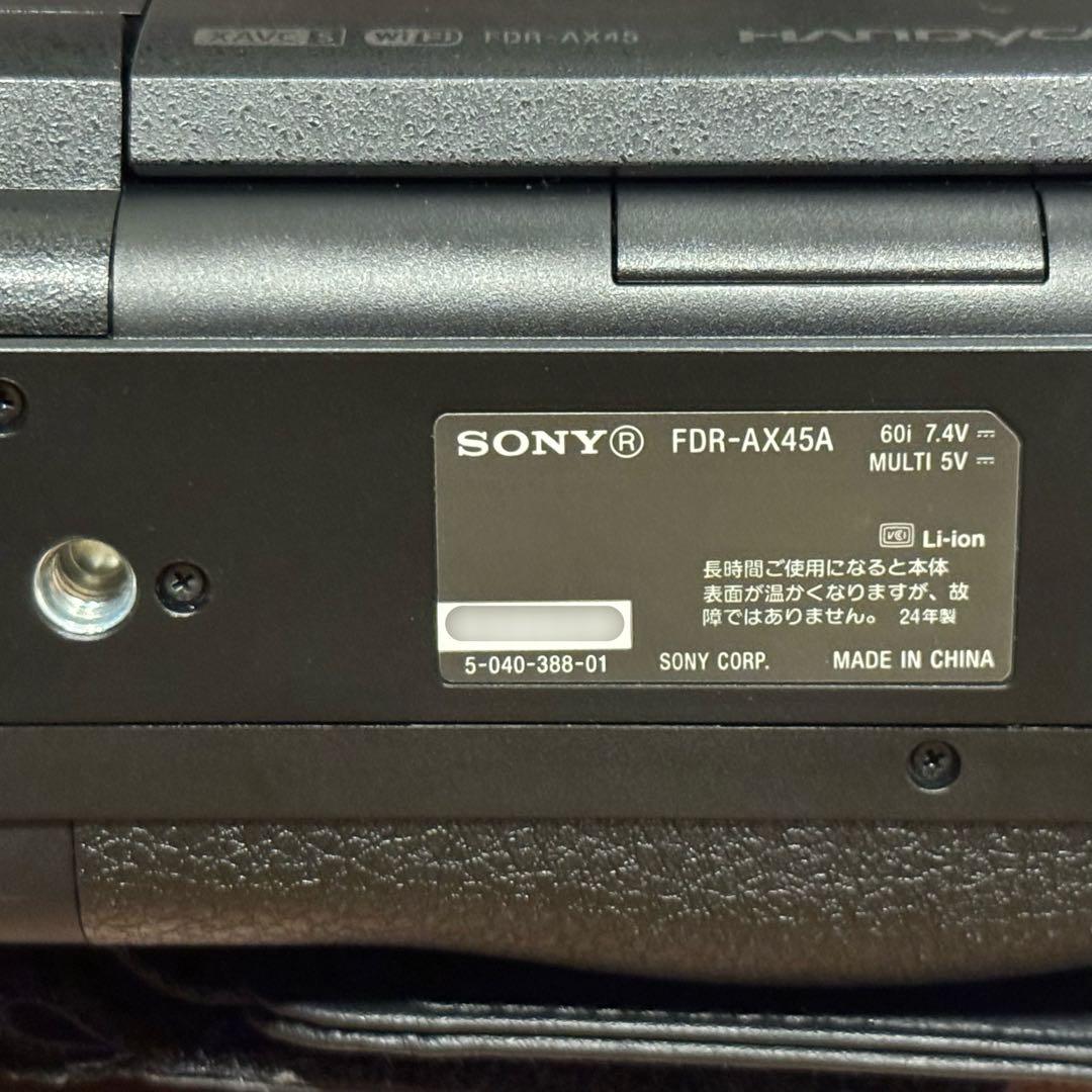 【ほぼ未使用】SONY 4Kハンディカム「FDR-AX45A」 オプション品付き
