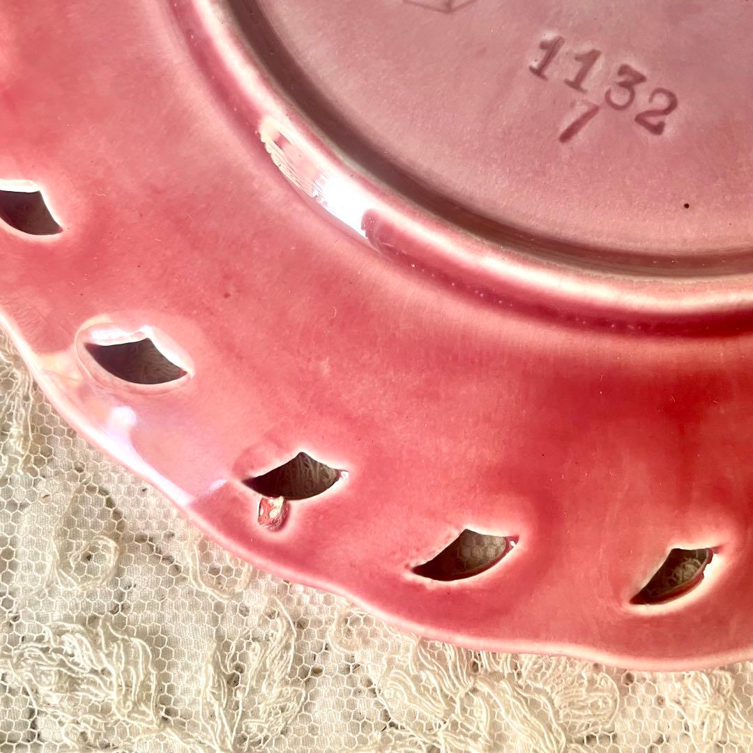 すずらんプレートピンク　ヴィレロイ＆ボッホ　バルボティーヌ検フランスアンティーク