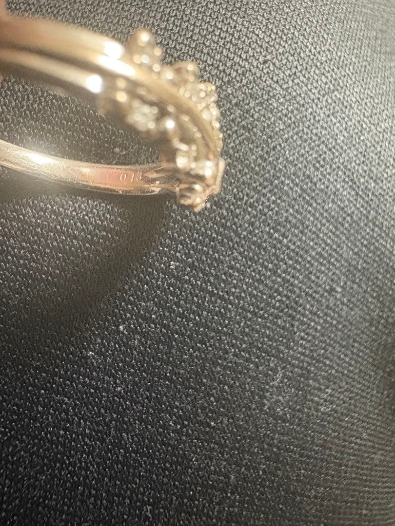 K18WG ダイヤモンドリング 0.13ct 指輪 ホワイトゴールド