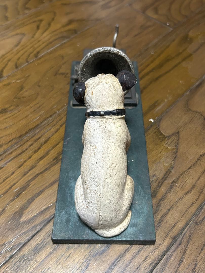 犬と蓄音機の金属製装飾品　レア商品　レトロ　昭和