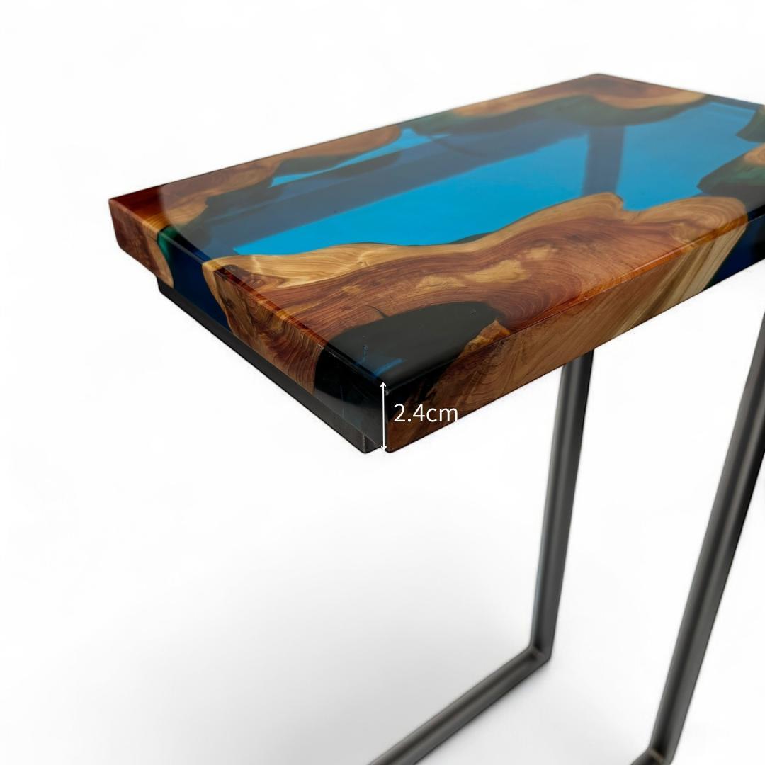 サイドテーブル アイアン 無垢 木製 おしゃれ アンティーク コの字 ミニ 伊吹