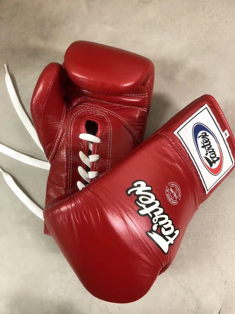 値下げ)フェアテックス(fairtex)社　プロ試合用グローブ　紐式　10オンズ