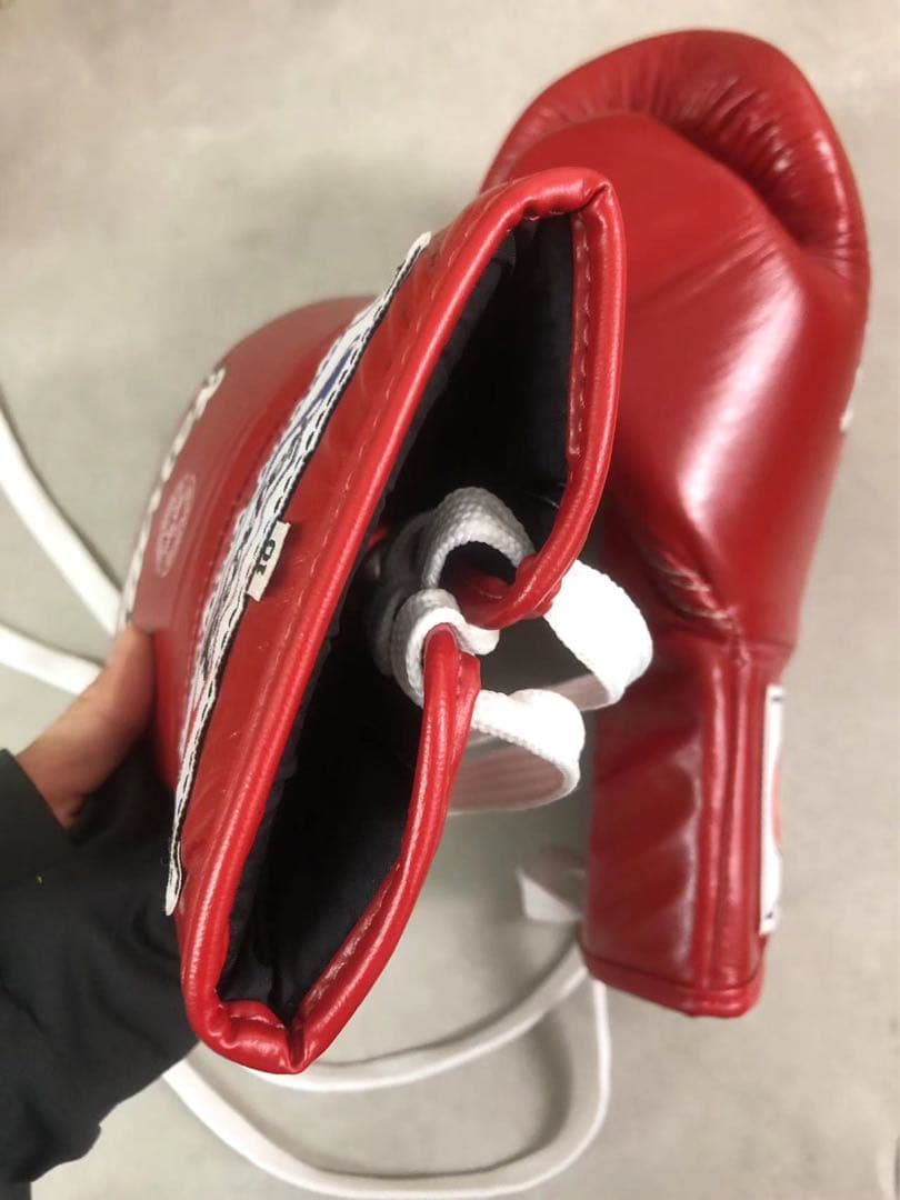 値下げ)フェアテックス(fairtex)社　プロ試合用グローブ　紐式　10オンズ