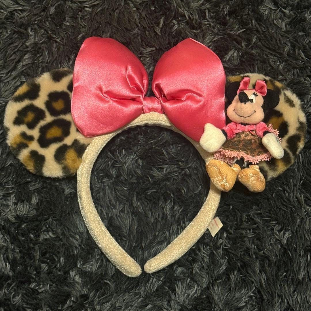 ディズニー カチューシャ ヒョウ柄 ミニー 希少 廃盤