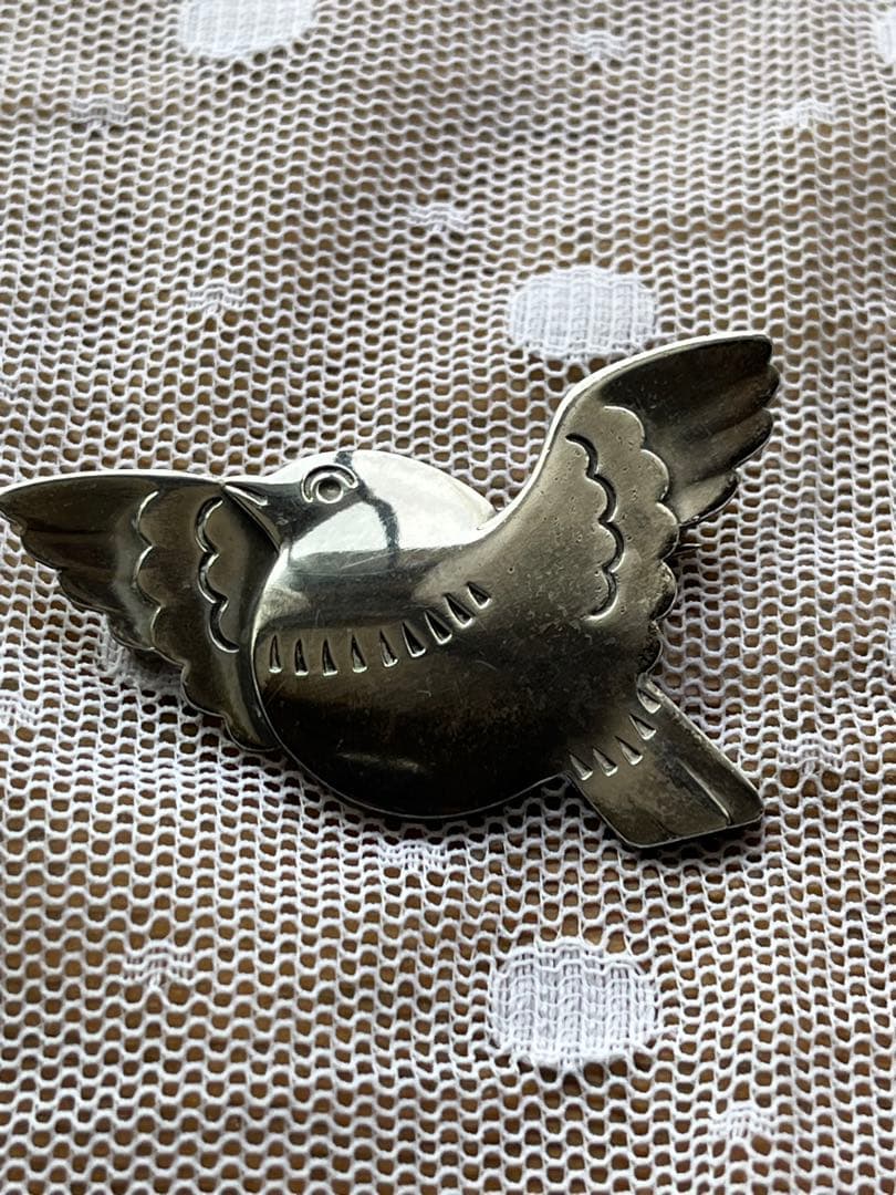e  ジョージジェンセン　鳩　ブローチ