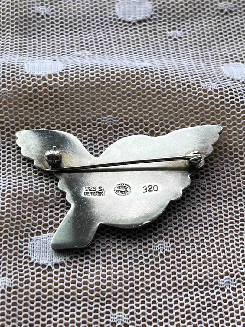 e  ジョージジェンセン　鳩　ブローチ