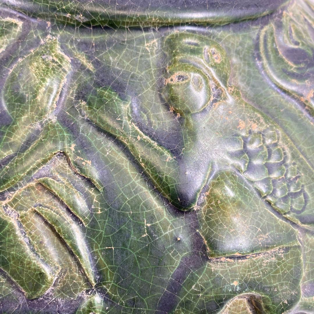 中国漢時代　漢緑釉　大花瓶　高さ約35㎝　タニチ　東里7-0405③