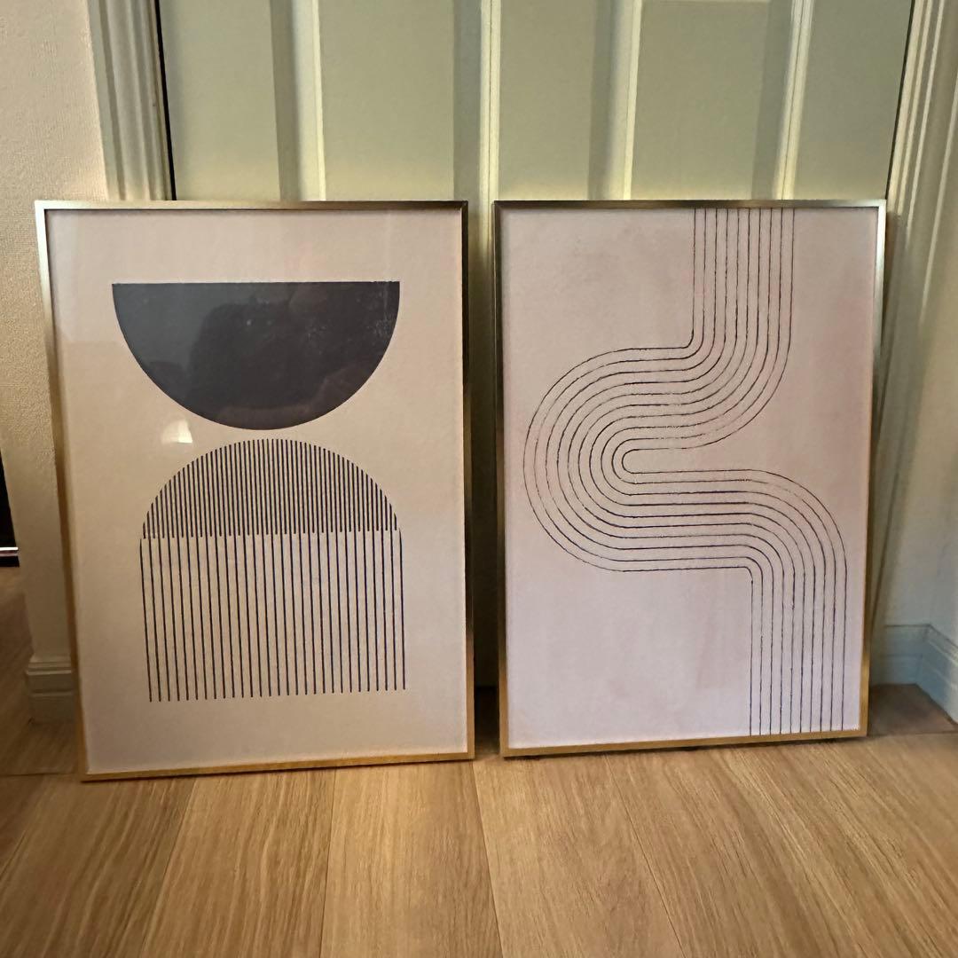 超美品 KANADEMONO ALUMI Art Frame アート2枚セット