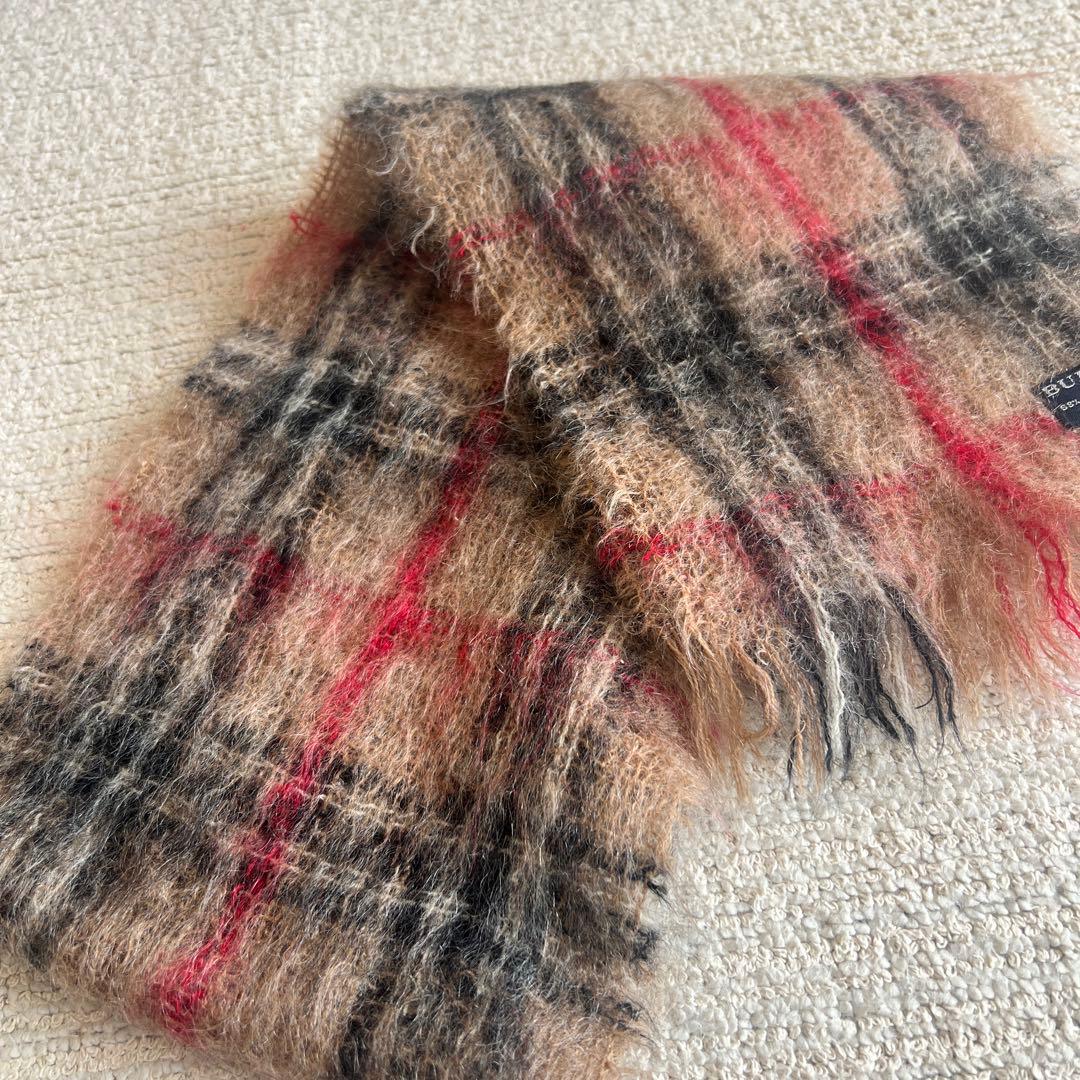 Burberry イングランド製　モヘア　マフラー ノバチェック