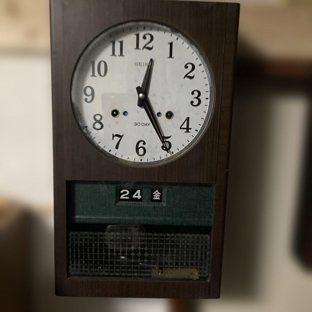 SEIKO アンティーク柱時計 30day カレンダー 稼働中