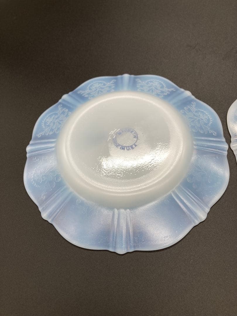 マクベスエバンス オパールセントガラス プレート 2枚セット