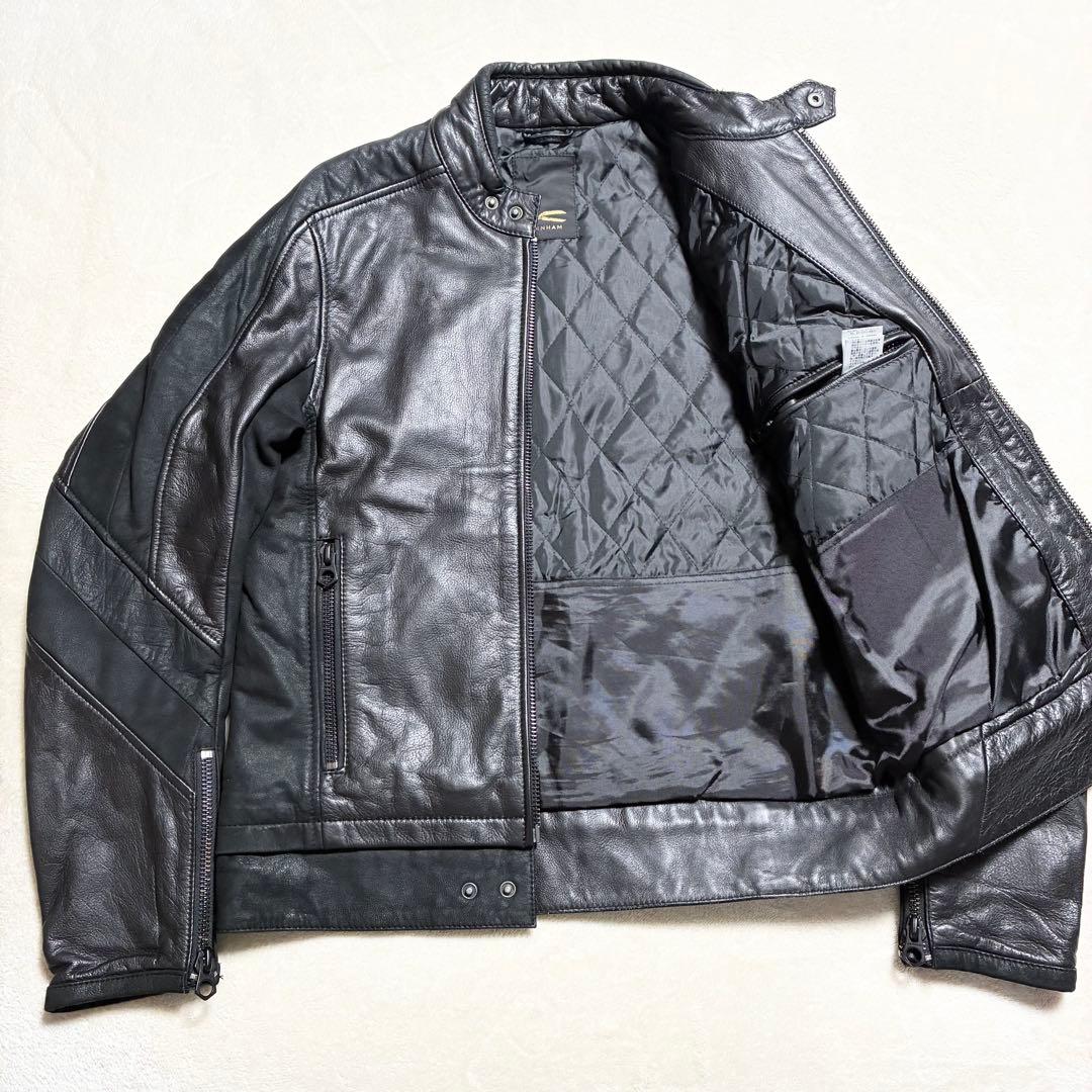 【美品】DENHAM☆レザージャケット☆牛革☆ブラック☆Mサイズ☆