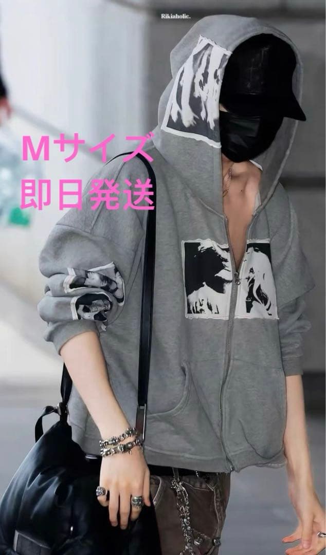 bastard グレー フード付きパーカー ENHYPEN ニキ着用