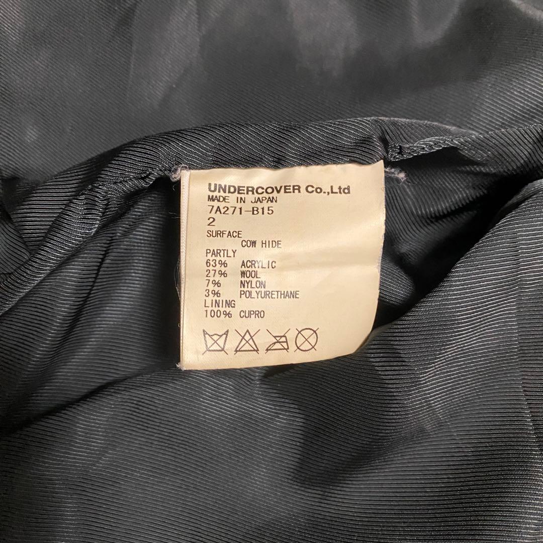 UNDERCOVERISM 07AW 逆八の字 レザー ライダースジャケット