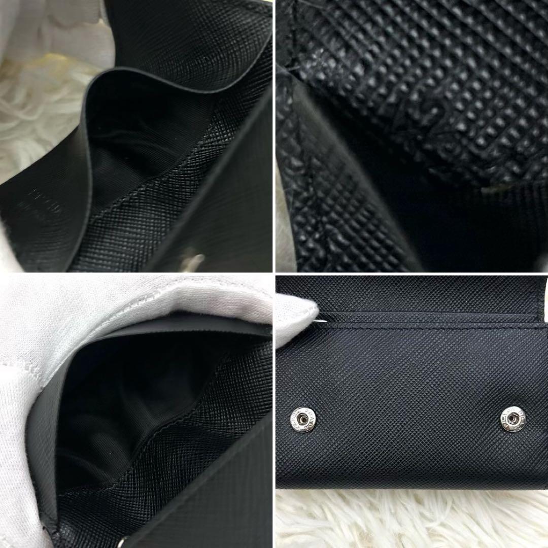 【美品】PRADA プラダ サフィアーノレザー 6連キーケース 鍵入れ ブラック