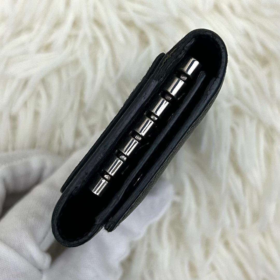 【美品】PRADA プラダ サフィアーノレザー 6連キーケース 鍵入れ ブラック