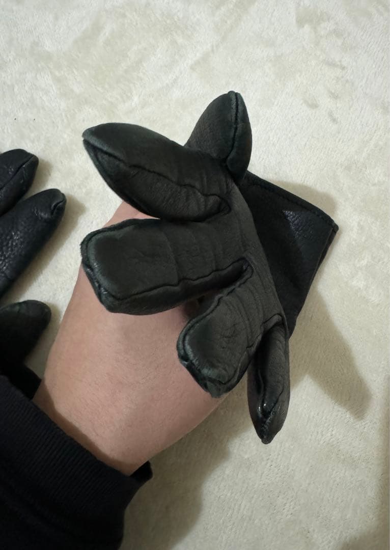 CHROME HEARTS クロムハーツDAGGERレザー 手袋　グローブ