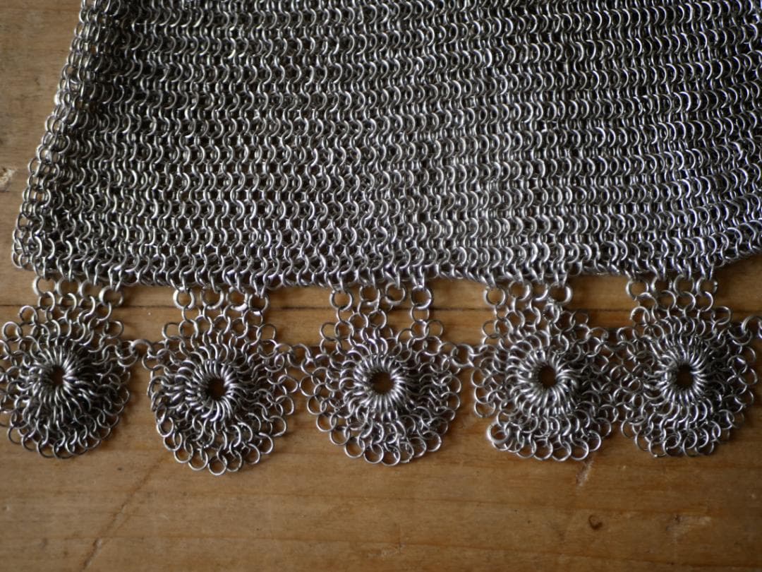 純銀　シャトレーンバッグ　メッシュバッグ　フランスアンティーク　ヨーロッパ