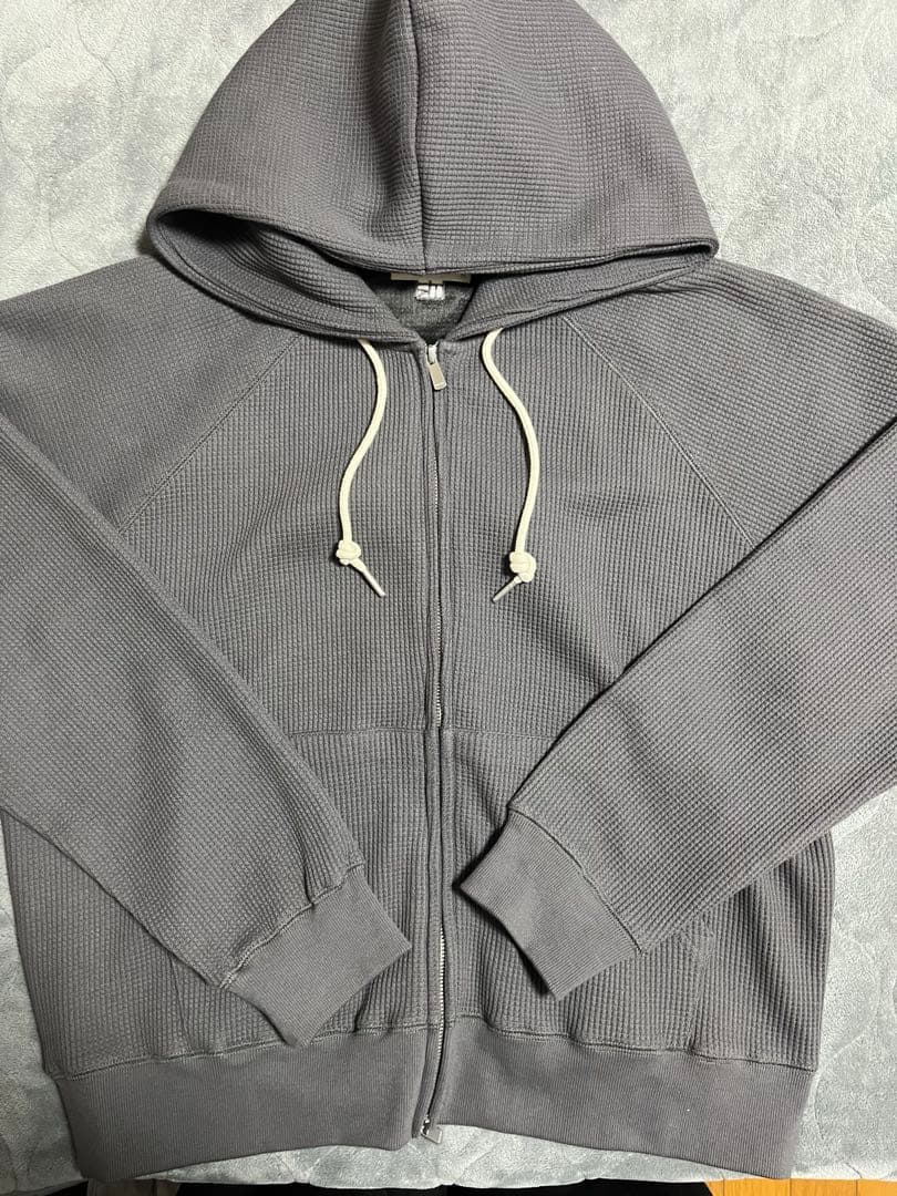 OHOTORO nap waffle zipper hoodie チャコール m
