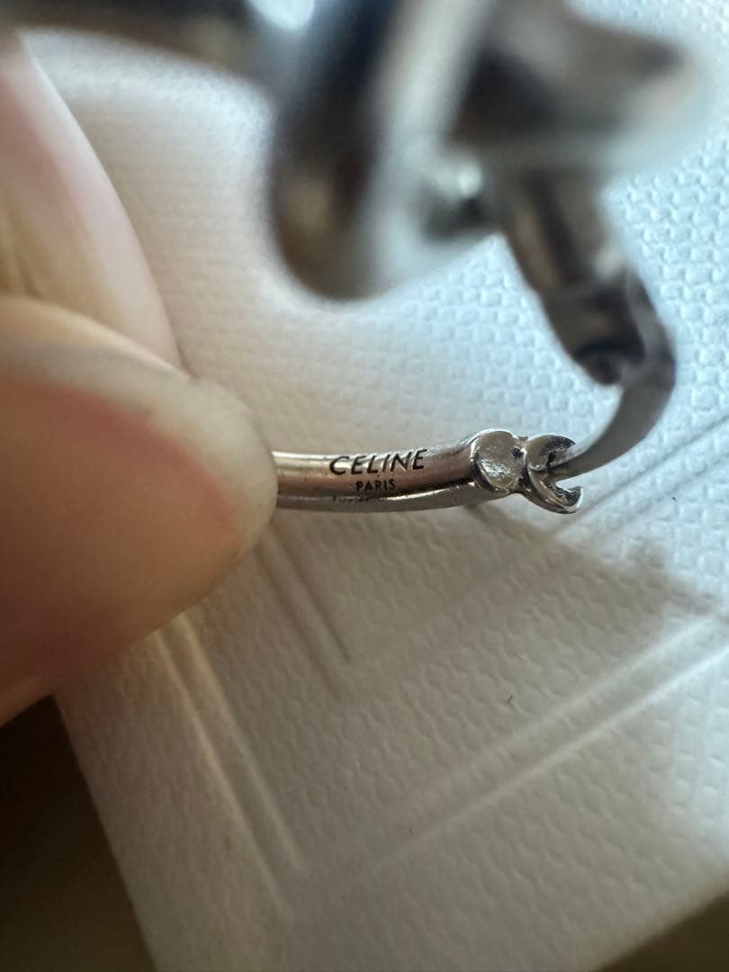 CELINE セリーヌ ノット スモールフープピアス