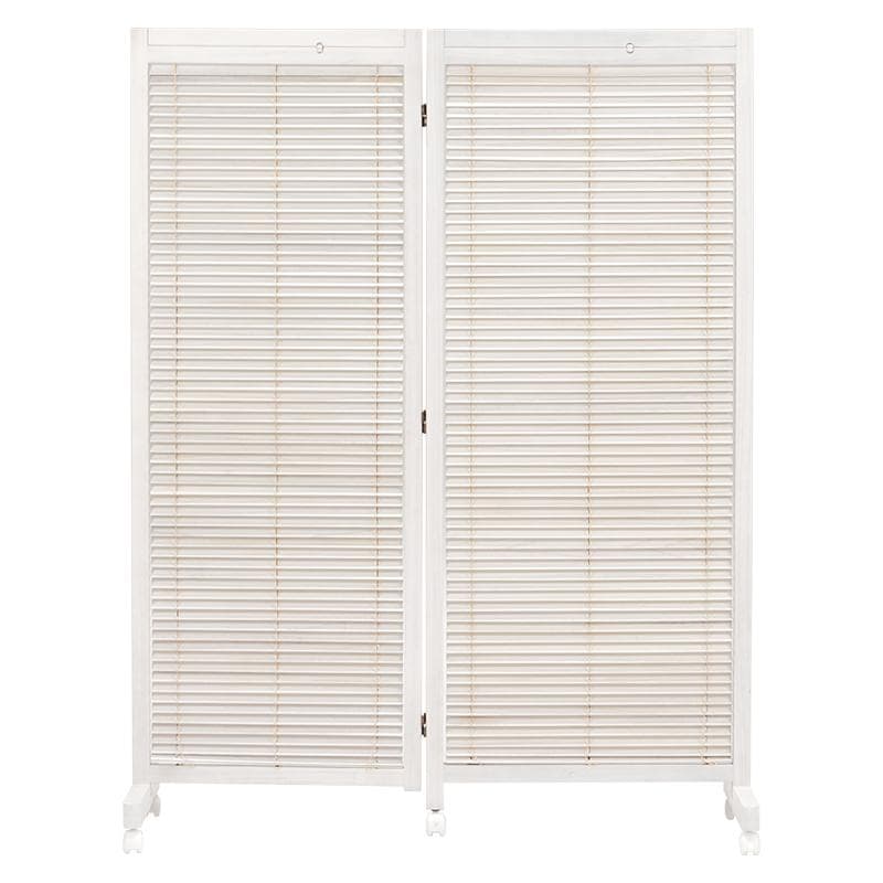 おゆき　2連　衝立　間仕切り　パーティション キャスター付き