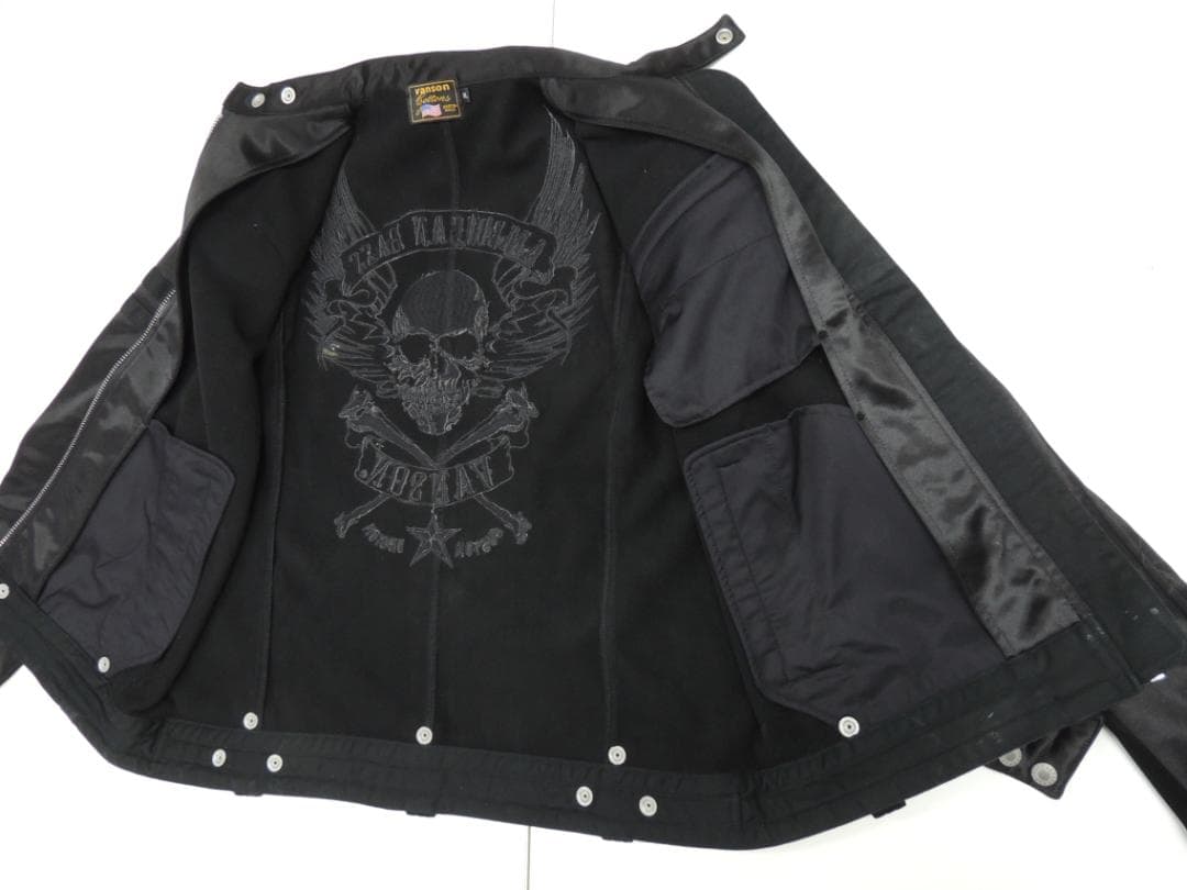 VANSON AMERICAN BASS別注シングル ライダース ジャケットＸＬ
