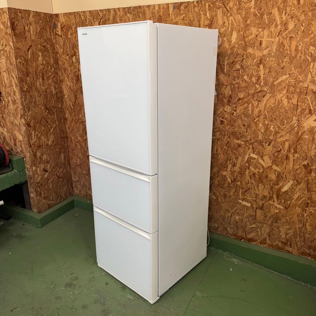 313 送料設置無料　自動製氷機能付き東芝大型冷蔵庫　363L 3ドア　洗濯機