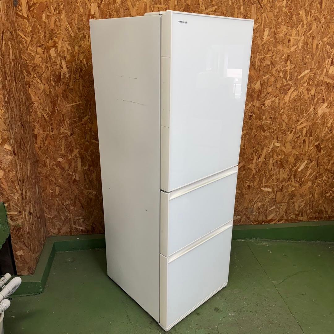 313 送料設置無料　自動製氷機能付き東芝大型冷蔵庫　363L 3ドア　洗濯機