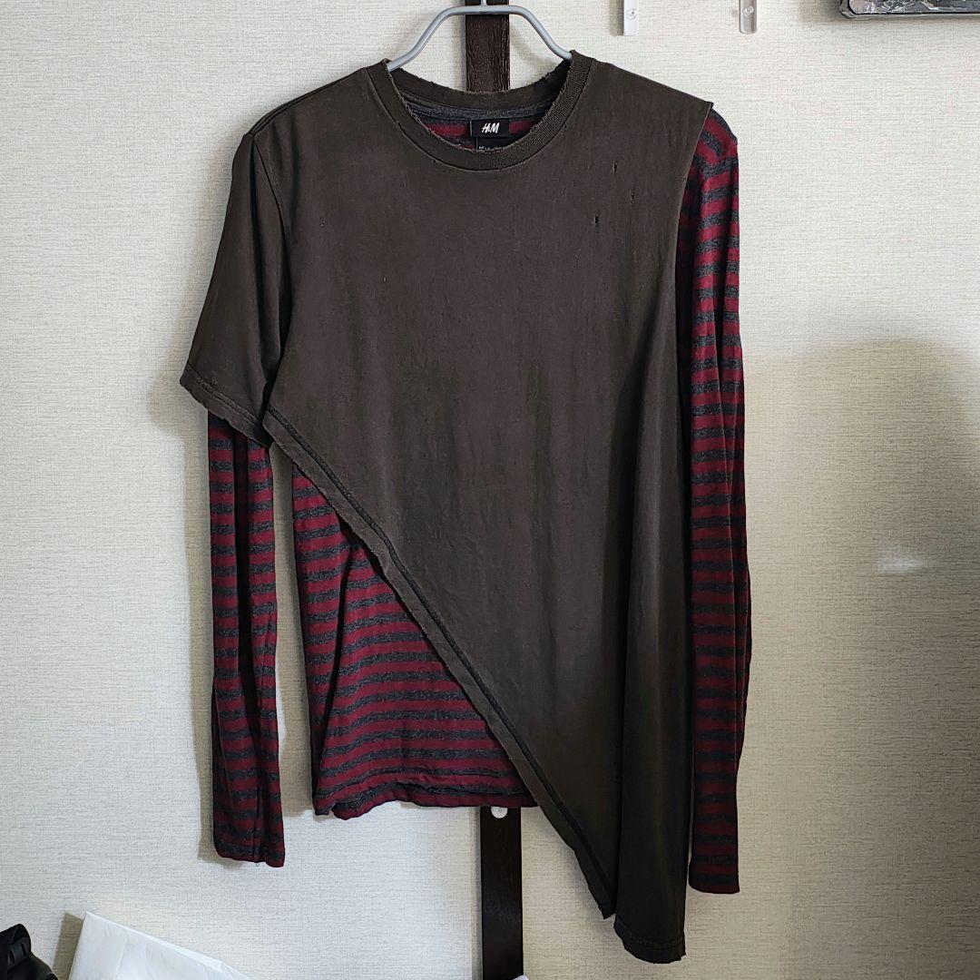 トップス -NUMBER (N)INE- asymmetry damage cut sew