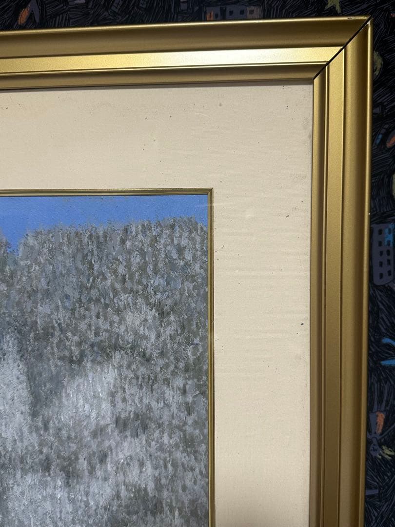 古城　肉筆　油彩　大型絵画　勝呂隆光　風景画 美術品　インテリア　真作保証