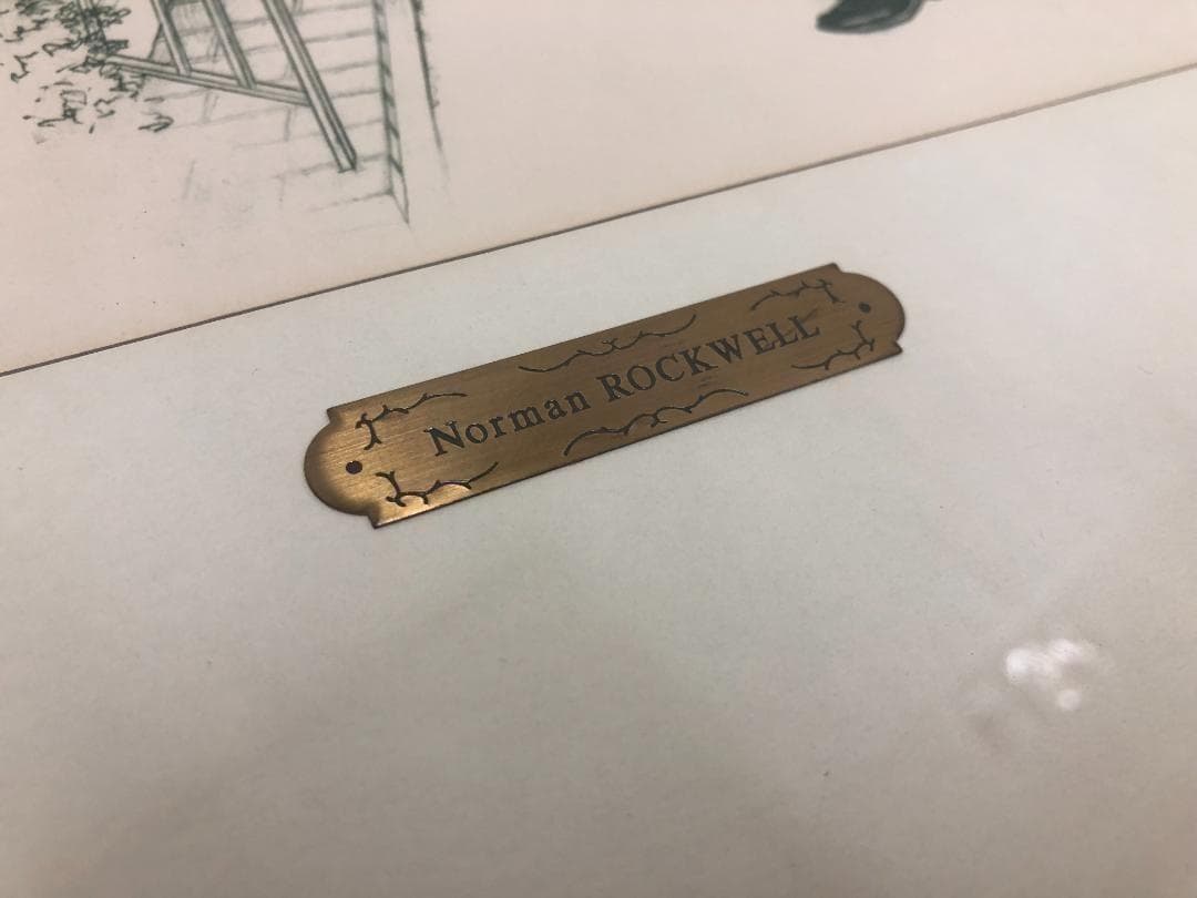 「真作」ノーマン・ロックウェル ドローイング リトグラフ【おかえりなさい】