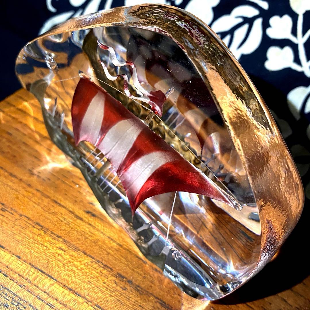 MALERAS スウェーデンガラス作家　マッツ・ヨナソン　バイキング船　海賊船