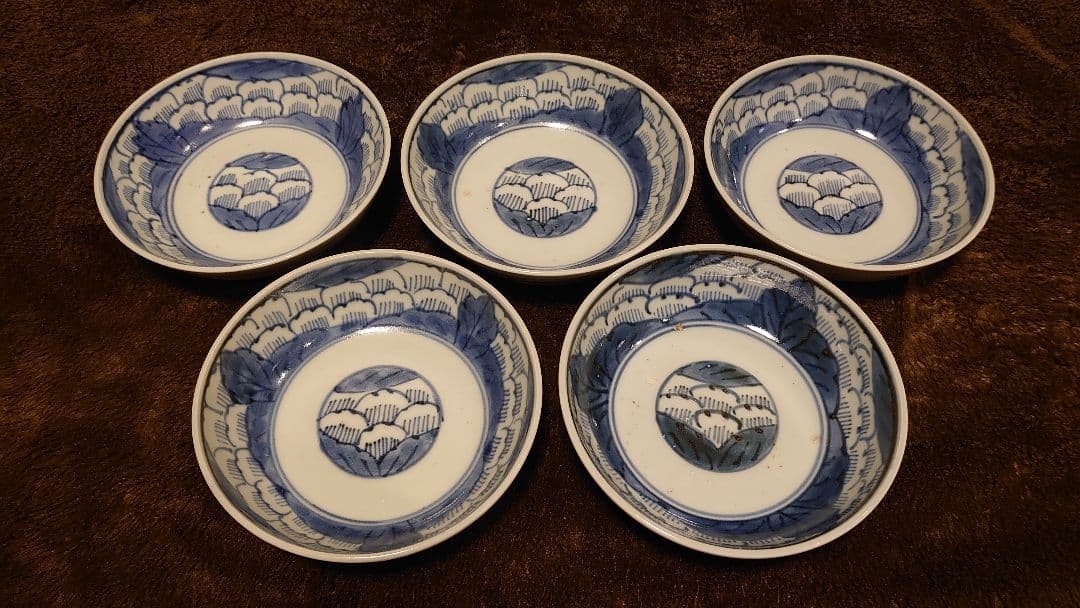 古伊万里　伊万里　染付　古染付　江戸期　５客