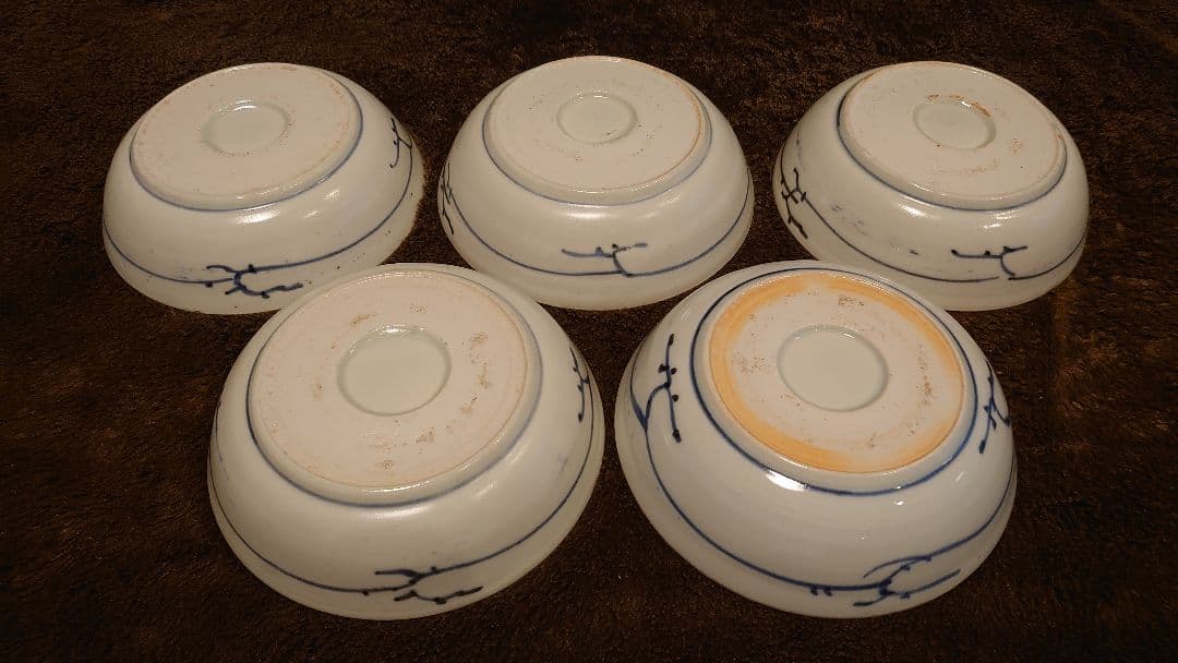 古伊万里　伊万里　染付　古染付　江戸期　５客