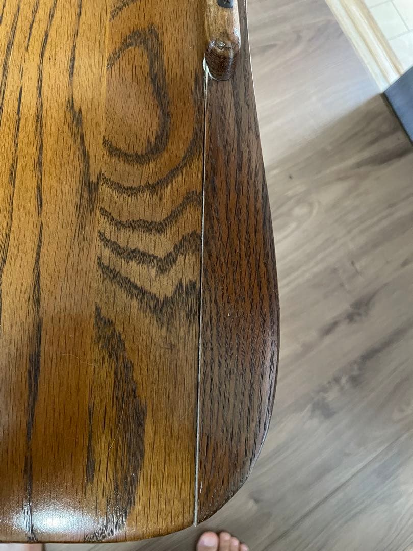 オーク材 円形テーブル 傷あり❗️引き取り限定❗️