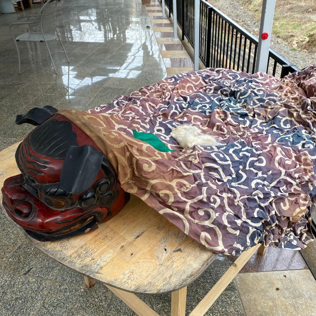 獅子舞用　獅子頭　お祭り　お正月　アンティーク　ビンテージ