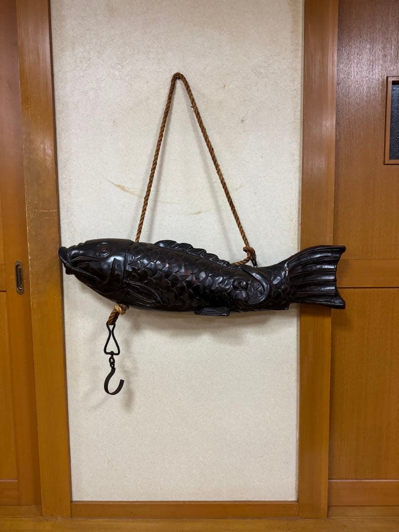 自在鉤 囲炉裏 木彫刻 古民具