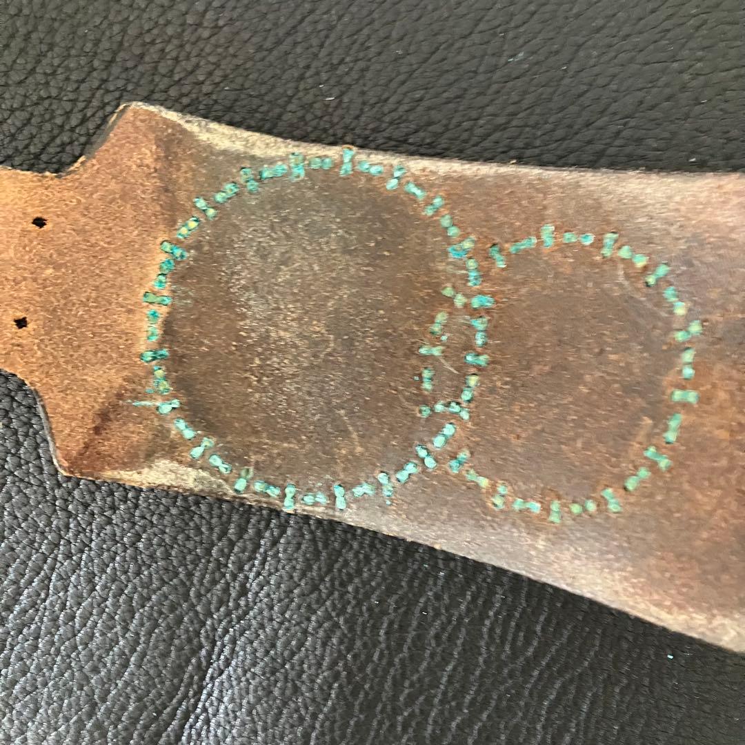 WOLF'SHEAD ウルフズヘッド 70mmサークルスタッズ ブレスレット 茶