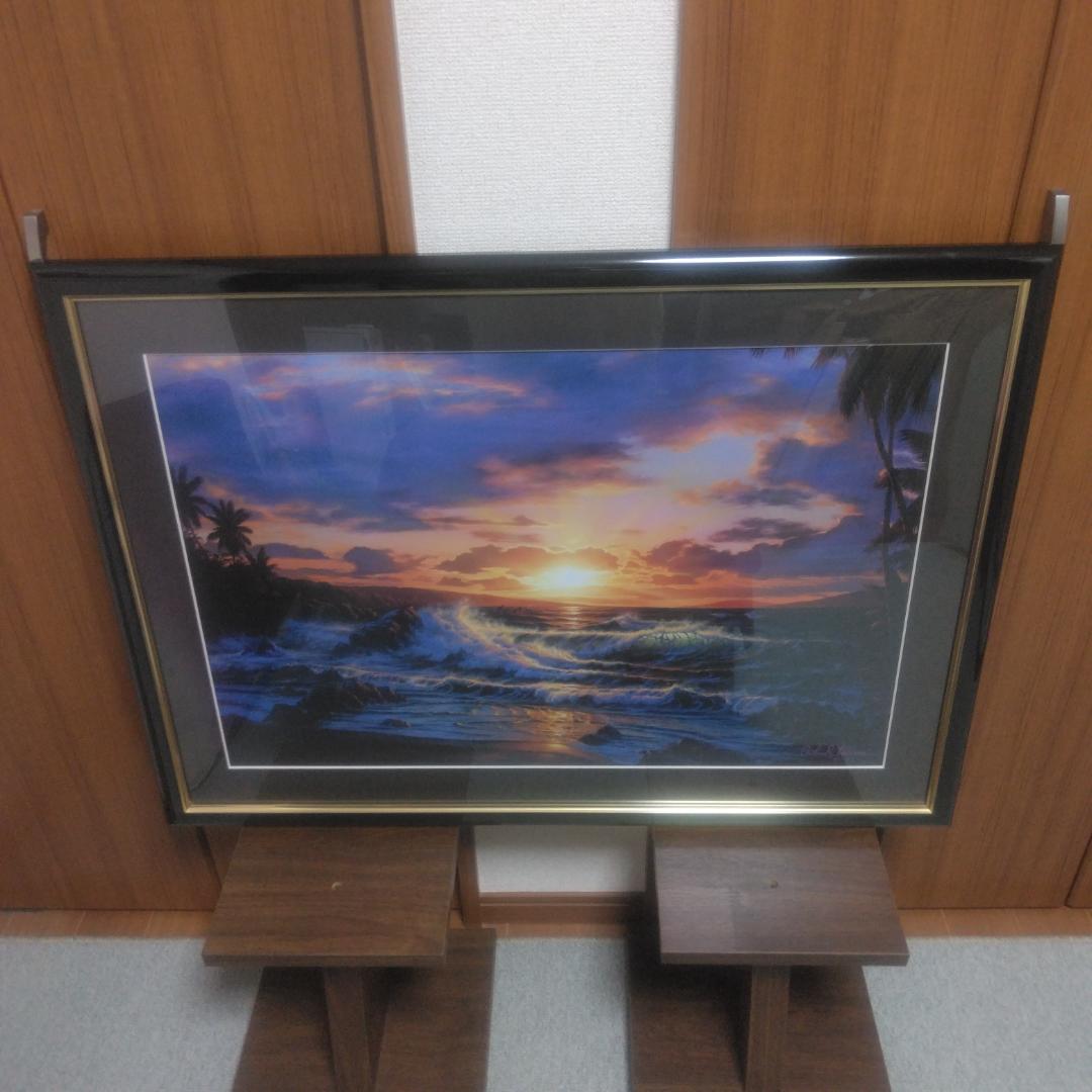 クリスチャン・リース・ラッセン　ロマンスオブザシー　中古　大判額装アートポスター