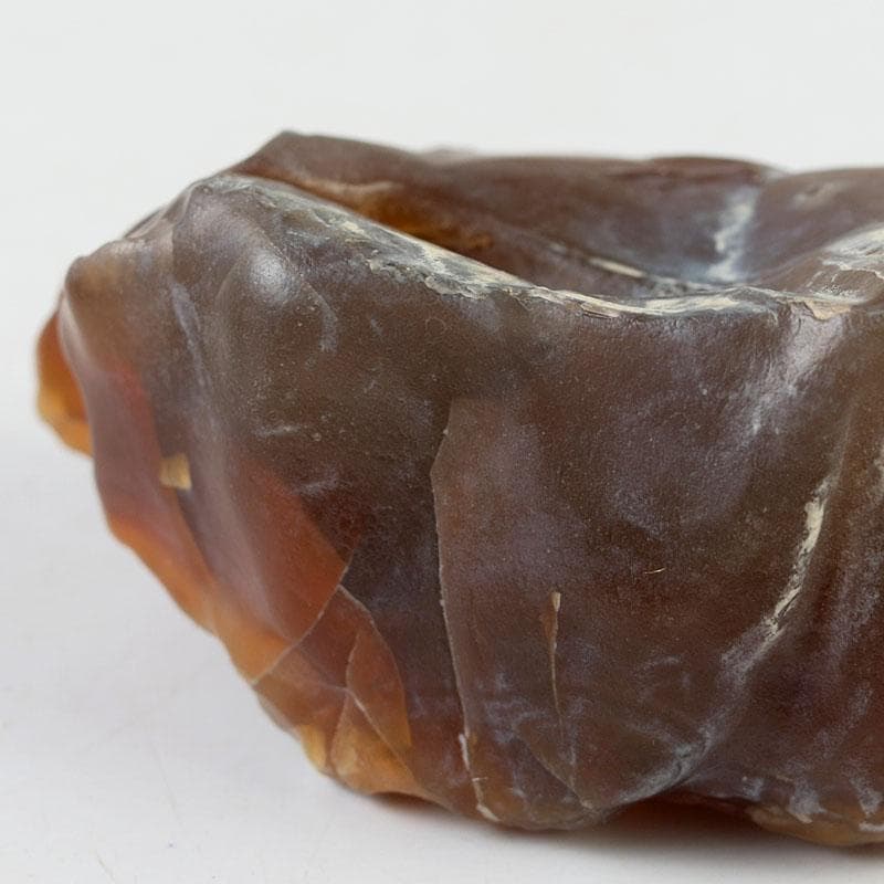 天然石　鑑賞石　瑪瑙　原石　唐木台付　置物　Z　8612