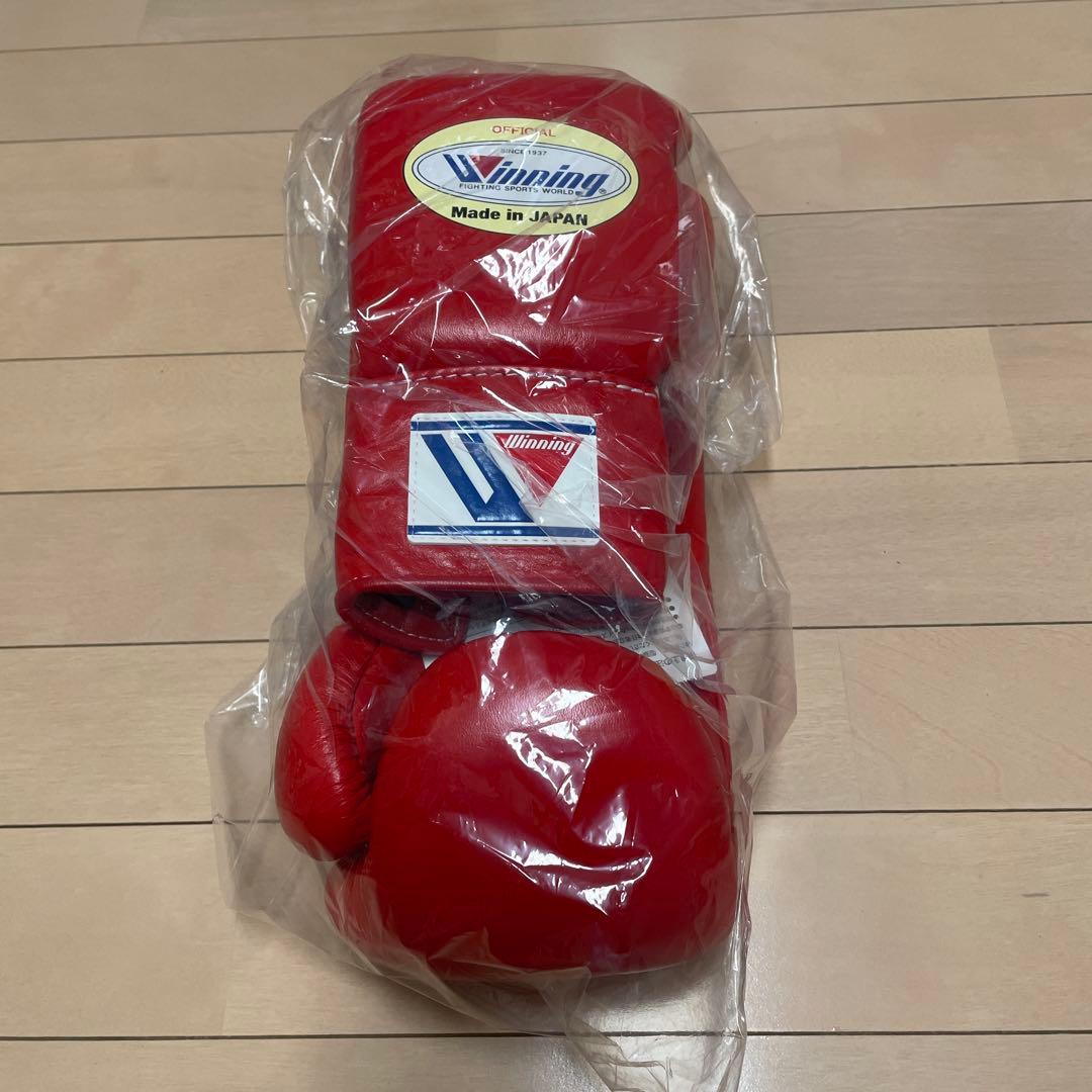 新品即日発送 ウイニング 8オンスグローブ レッド 牛皮革製 MS-200