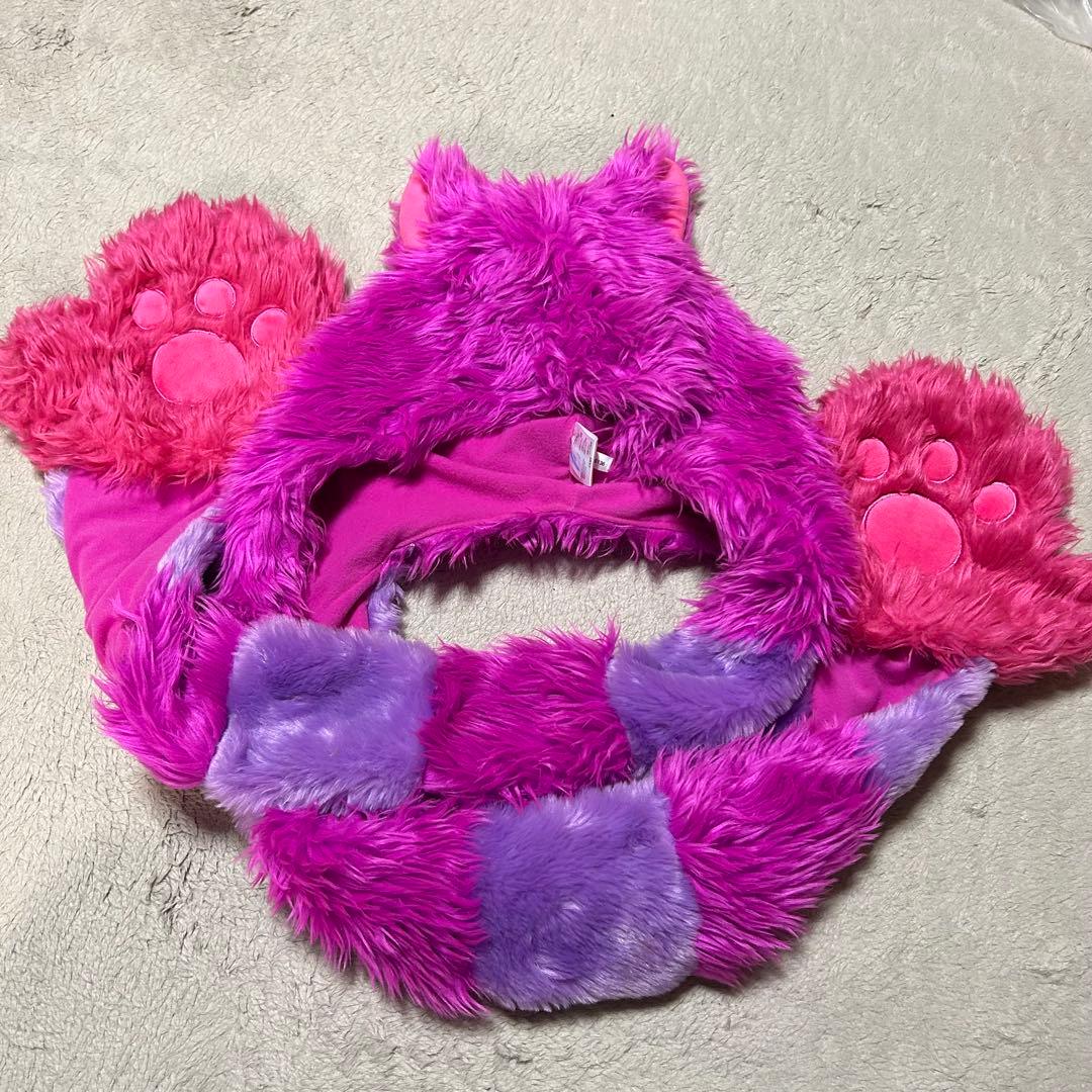 チェシャ猫　マフラーキャップ　ファンキャップ