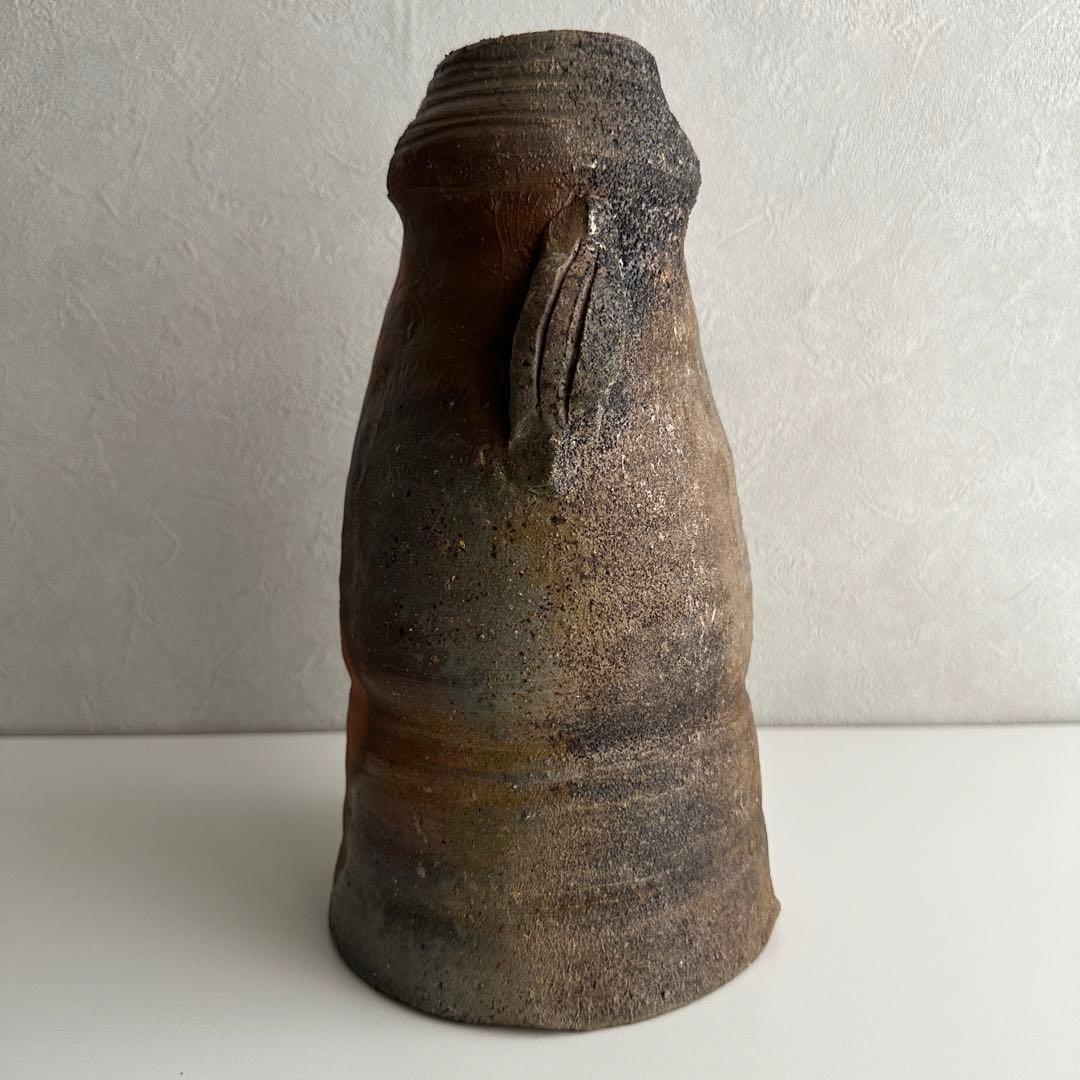 横山伸一 備前 花器 花入 共箱