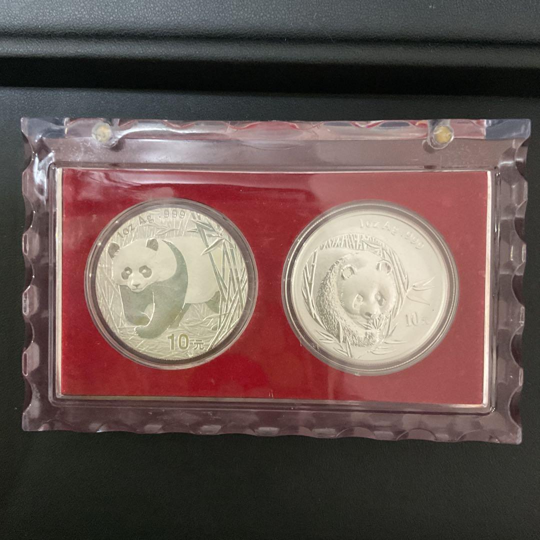 C588 パンダ銀貨 10元 ケース込み　37.37g 999純銀