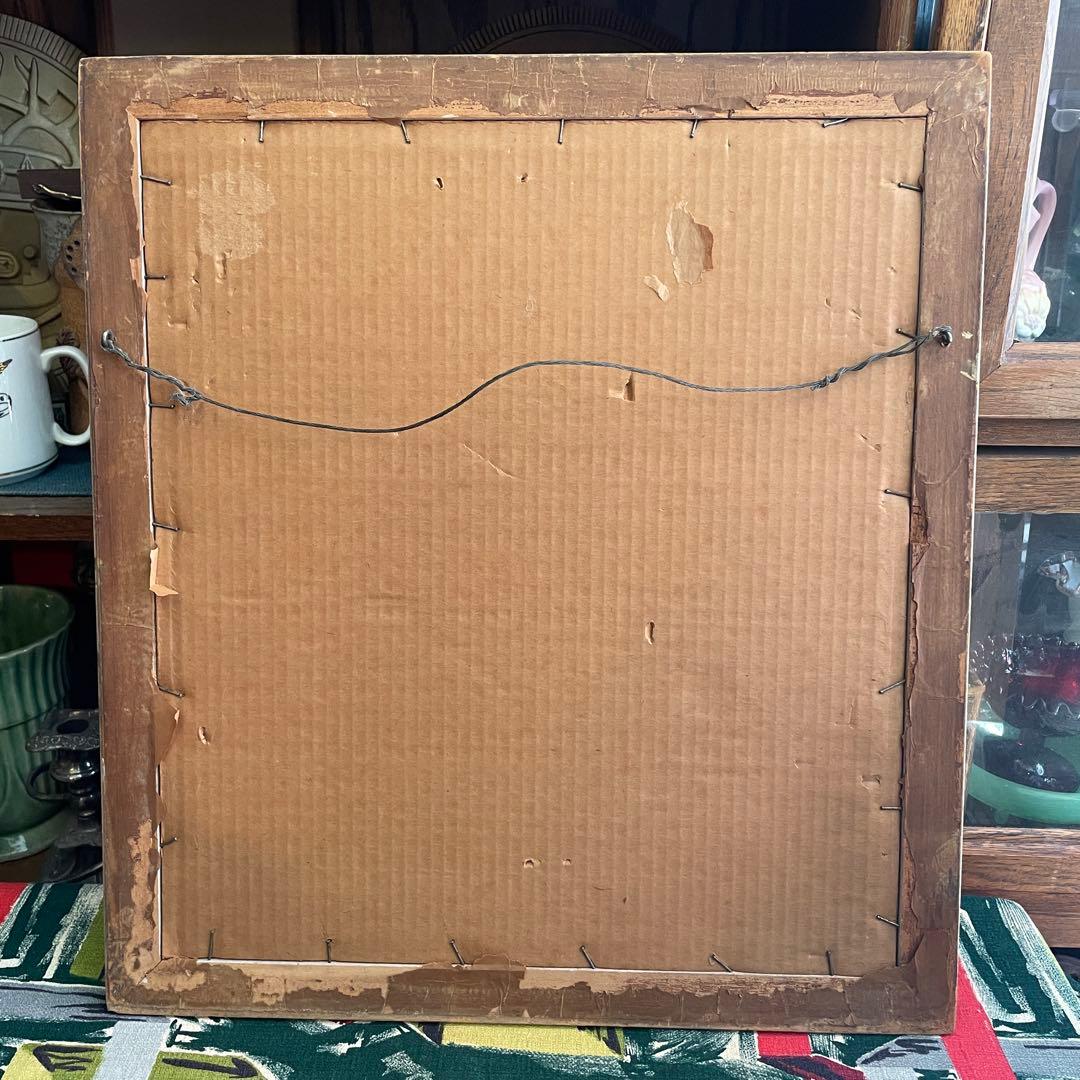 希少品！50's〜アメリカアンティーク　花の壁掛け　USAヴィンテージ雑貨蚤の市